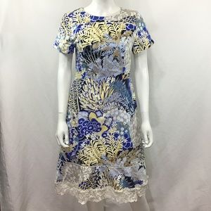 Talbots Floral Design Short Sleeve Dress